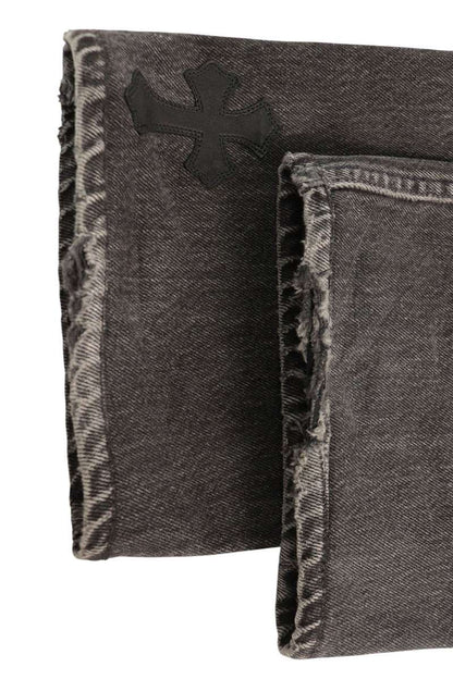 Chrome Hearts U VNTG JEAN BLK RED TAB Patch Jeans Size 34