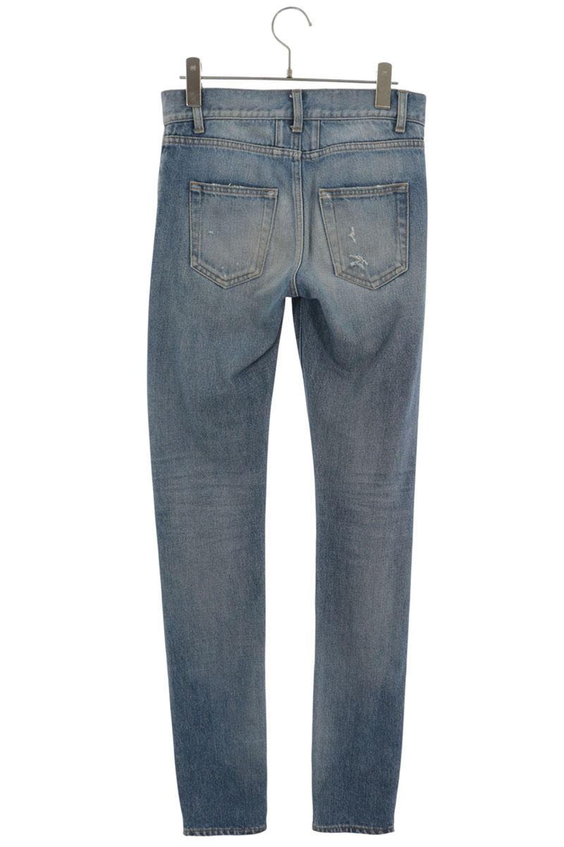 SAINT LAURENT PARIS 17SS Distressed Jeans Indigo Size 26