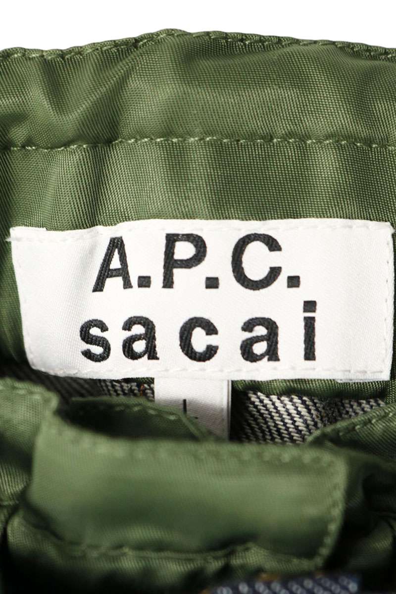 Sacai x A.P.C. 21AW Nylon Docking Rigid Jeans Size L