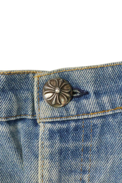 Chrome Hearts Washed 505 Cross Patch Denim Jeans Size 34