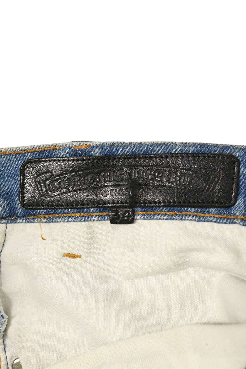 Chrome Hearts Washed 505 Cross Patch Denim Jeans Size 34