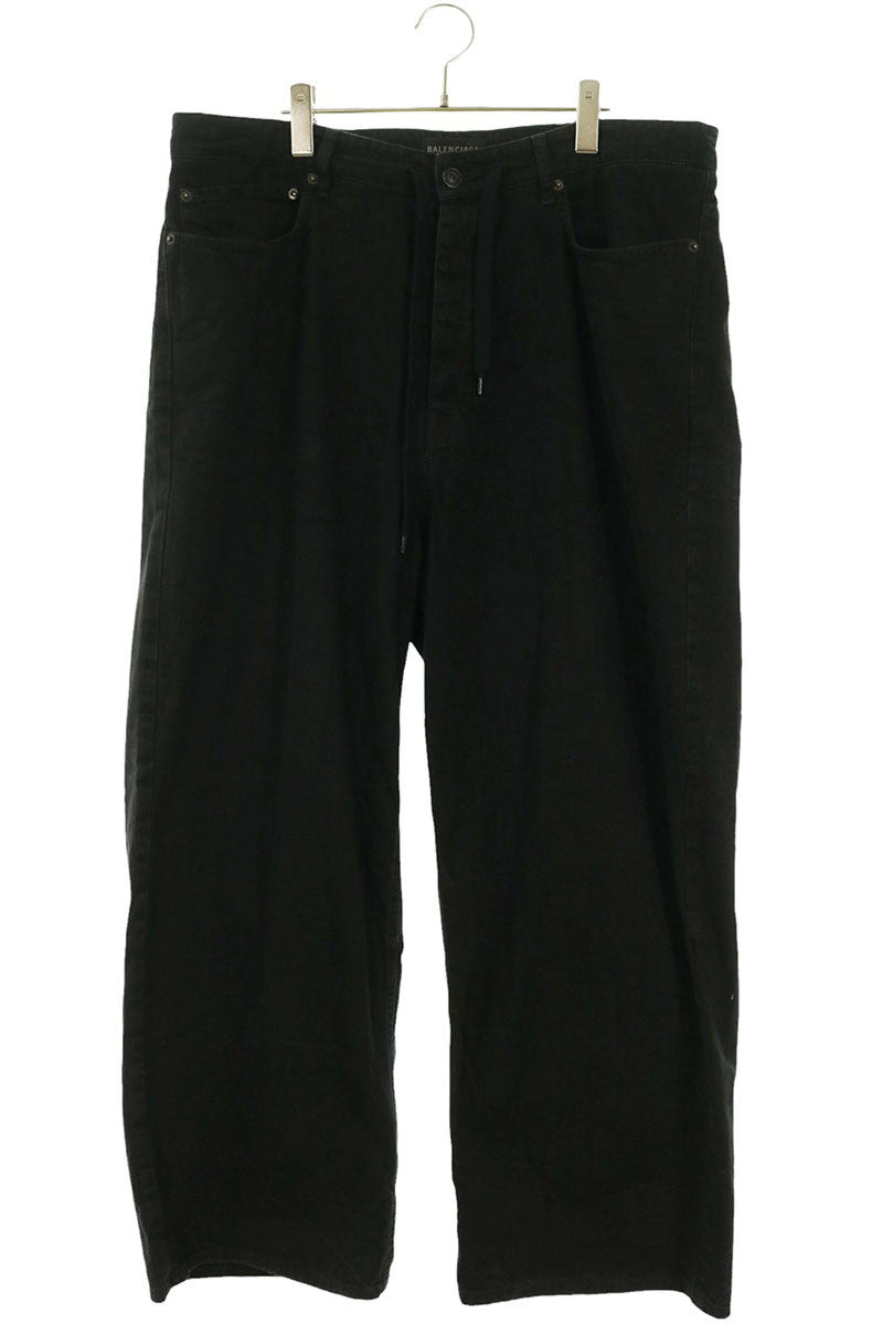 BALENCIAGA 24SS Drawstring Distressed Baggy Jeans Size S