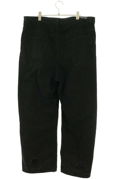 BALENCIAGA 24SS Drawstring Distressed Baggy Jeans Size S
