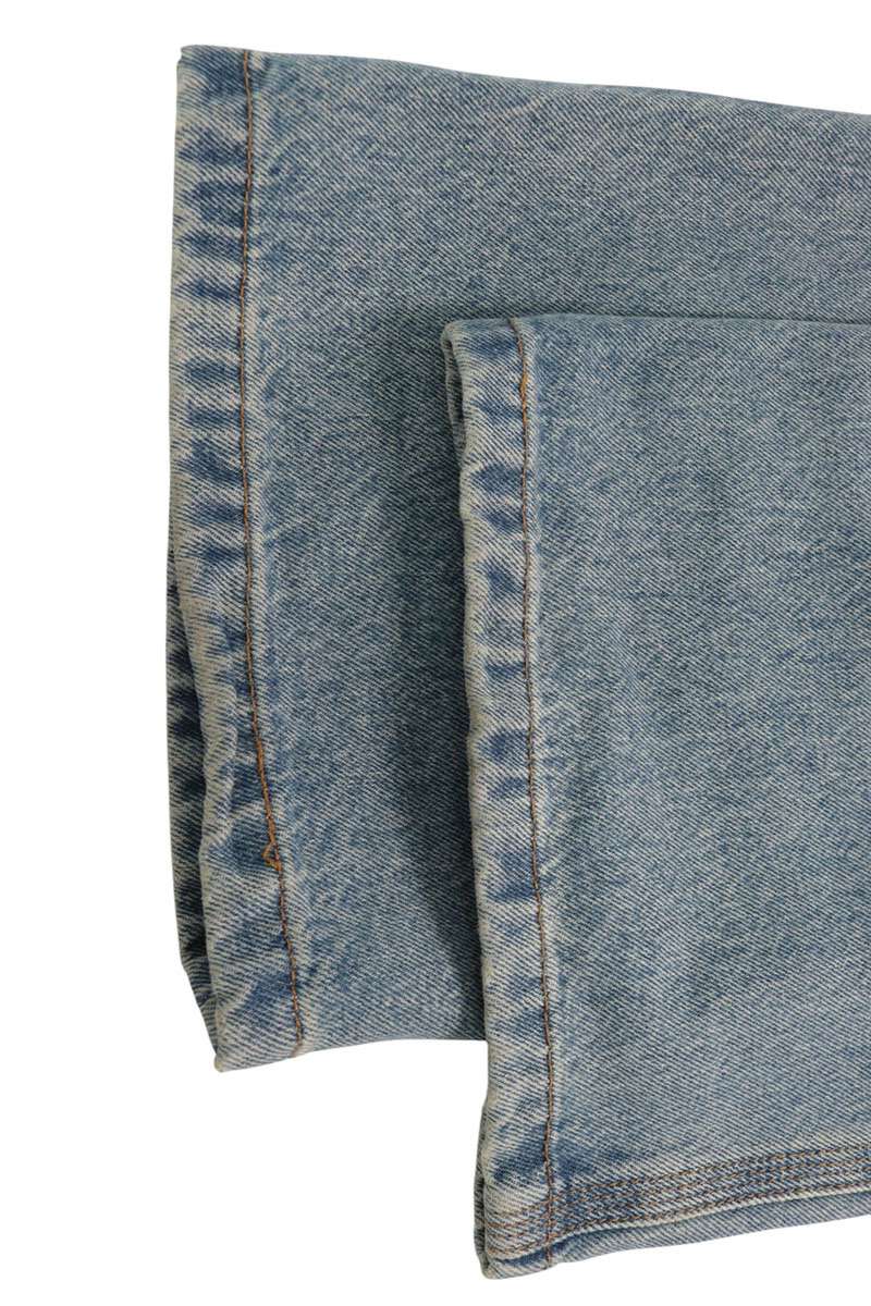 LOEWE Anagram Embroidery Baggy Denim Jeans Indigo Size 50