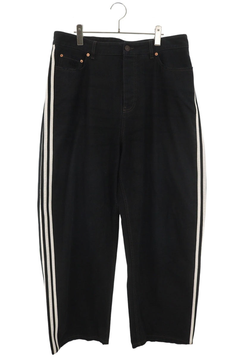 BALENCIAGA 23SS Sideline Baggy Denim Jeans Black Size S