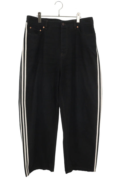 BALENCIAGA 23SS Sideline Baggy Denim Jeans Black Size S