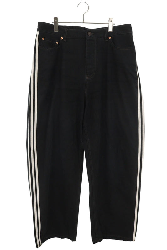 BALENCIAGA 23SS Sideline Baggy Denim Jeans Black Size S