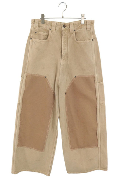 BALENCIAGA 25SS Double Knee Carpenter Jeans Beige Size XS