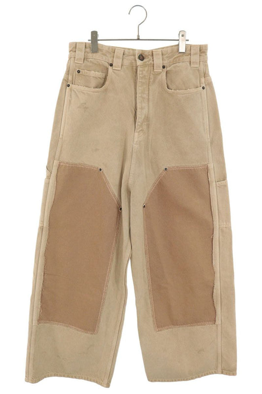 BALENCIAGA 25SS Double Knee Carpenter Jeans Beige Size XS
