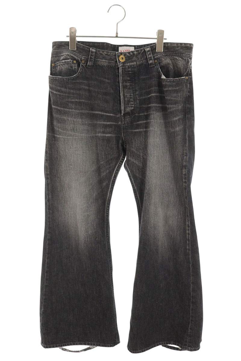 KAMIYA Distressed Denim Jeans Black Size S