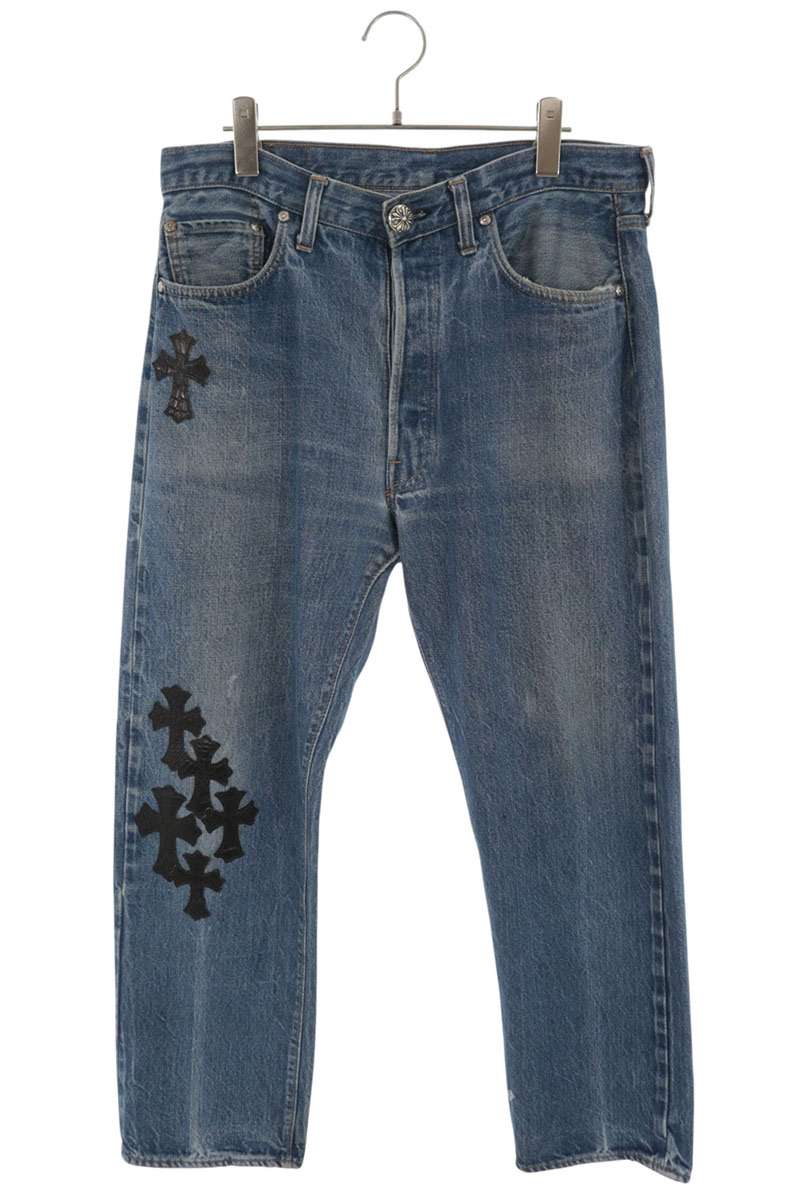 Chrome Hearts U VNTG JEAN ALGTR BL RED Patch Jeans Size 32