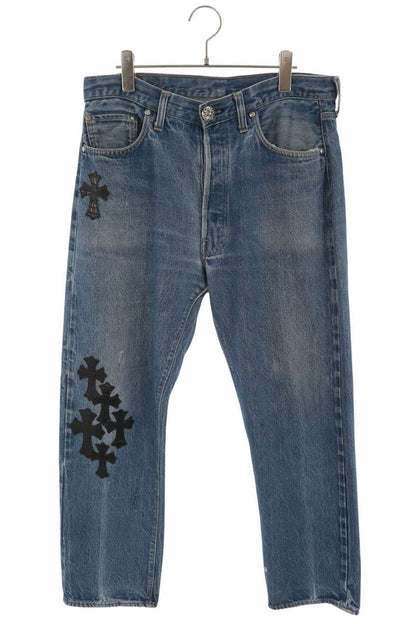 Chrome Hearts U VNTG JEAN ALGTR BL RED Patch Jeans Size 32