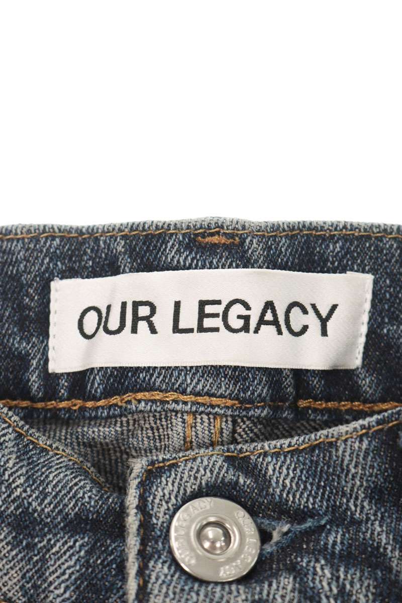 OUR LEGACY THIRD CUT Washed Wide Straight Jeans Size 30