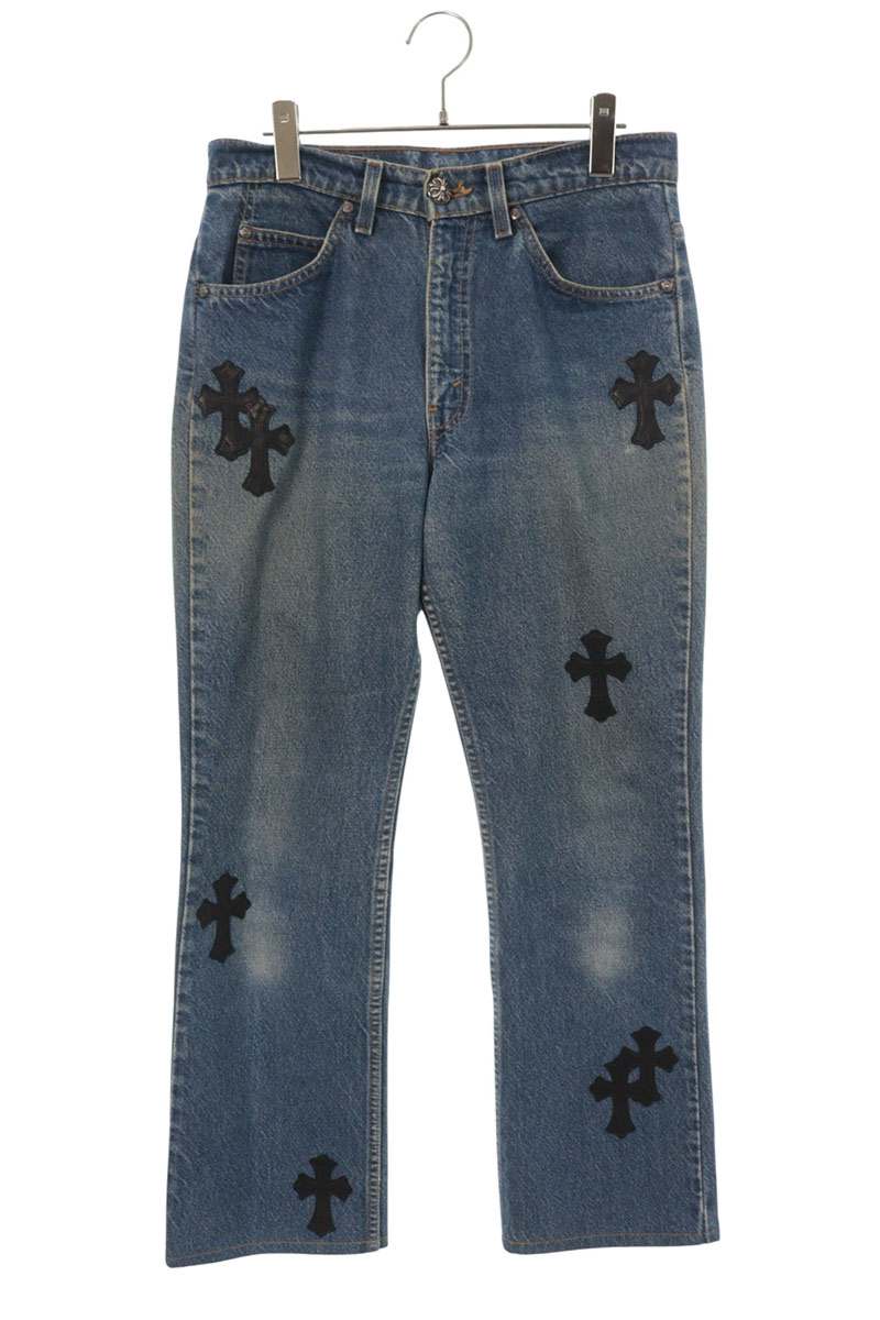 Chrome Hearts U VNTG JEAN BLU ORNG TAB Patch Jeans Size 29