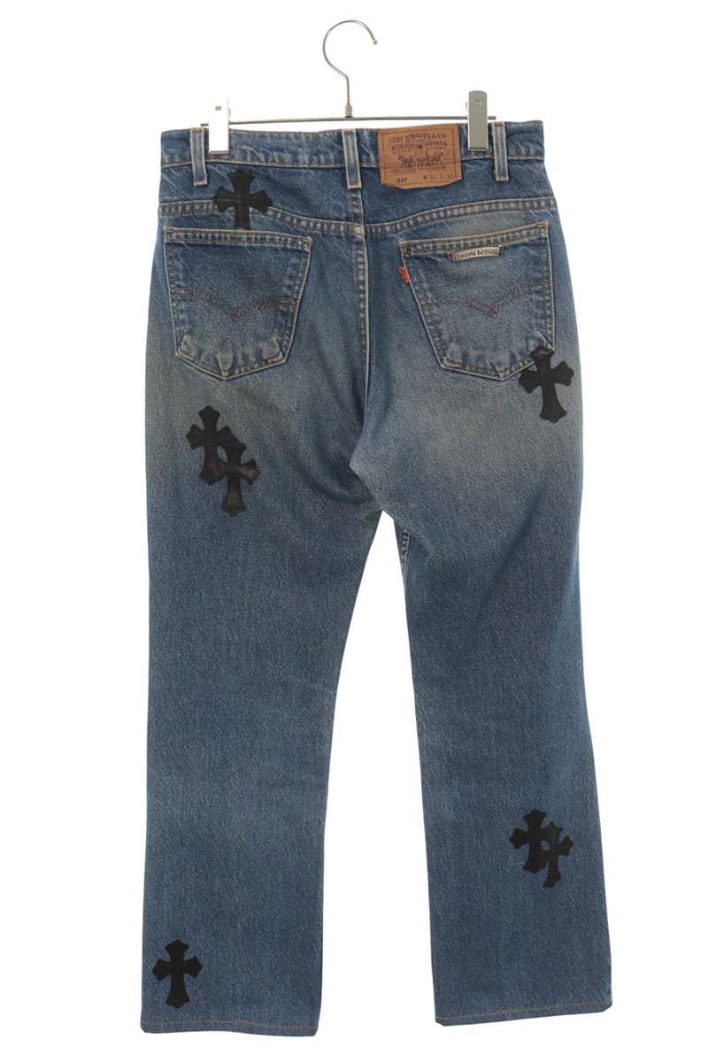Chrome Hearts U VNTG JEAN BLU ORNG TAB Patch Jeans Size 29