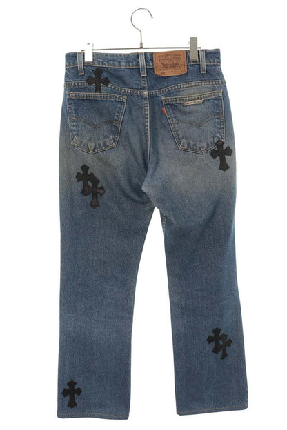 Chrome Hearts U VNTG JEAN BLU ORNG TAB Patch Jeans Size 29