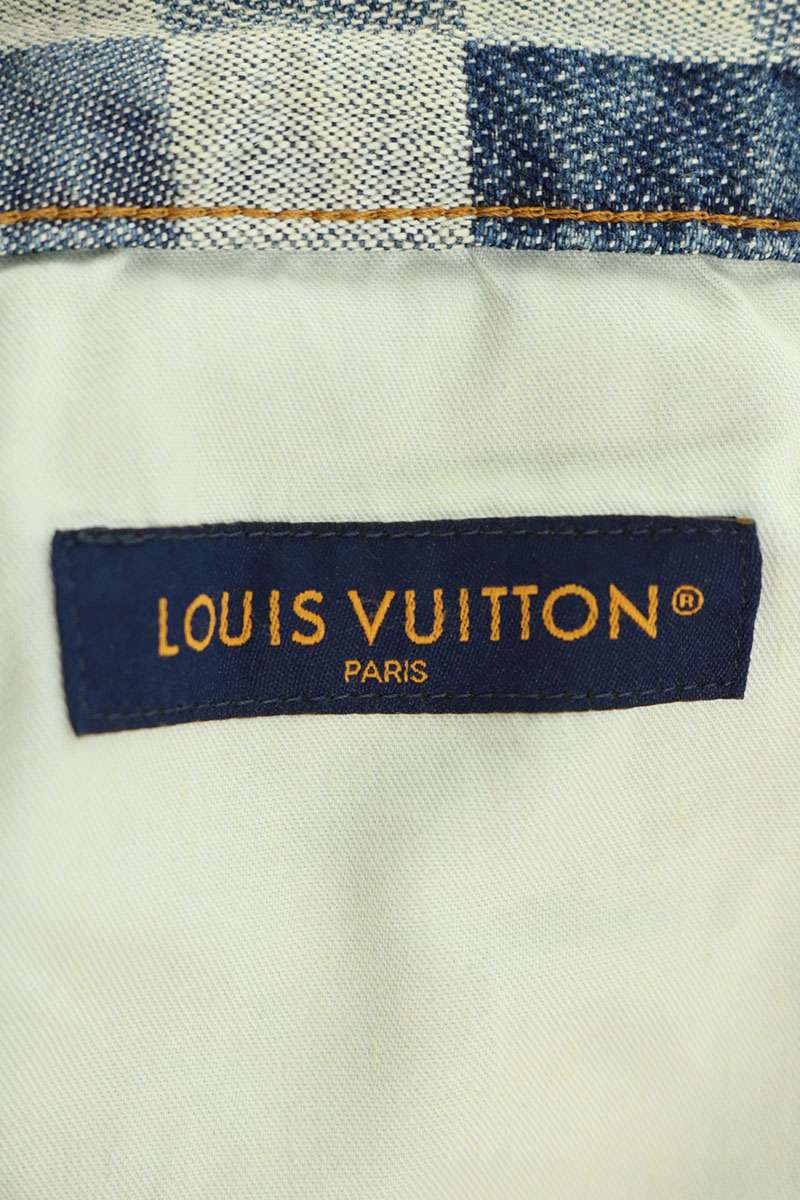 LOUISVUITTON 24SS Damier Skate Button-Fly Jeans Size 32