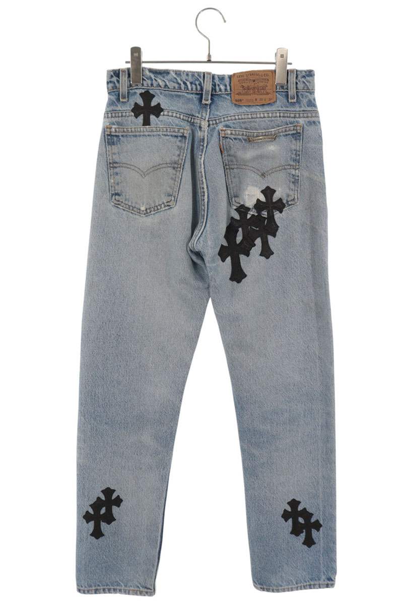 Chrome Hearts U VNTG JEAN BLU ORNG TAB Jeans Indigo Size 28