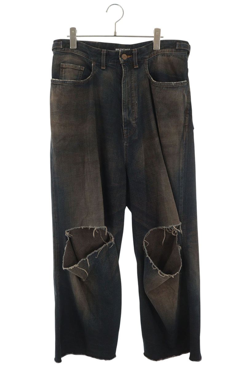 BALENCIAGA Distressed Baggy Skater Jeans Size S