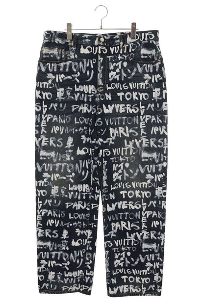 LOUISVUITTON 25AW NIGO Graffiti Scribble Skate Jeans Size 34