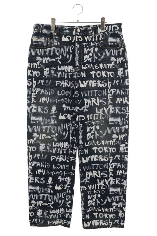 LOUISVUITTON 25AW NIGO Graffiti Scribble Skate Jeans Size 34