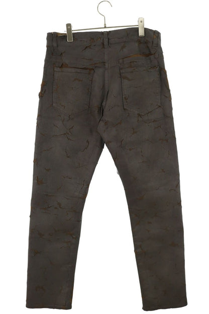 GIVENCHY 22SS Brown Distressed Paint Jeans Size 31