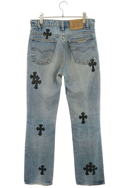 Chrome Hearts U VNTG JEAN BLK ORNG TAB Patch Jeans Size 29