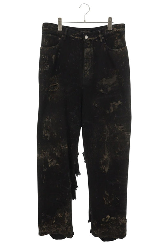BALENCIAGA 23SS Destroyed Baggy Denim Jeans Size S