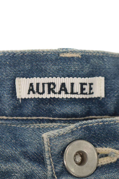 AURALEE SELVEDGE FADED HEAVY DENIM PAINTER PANTS Size 4