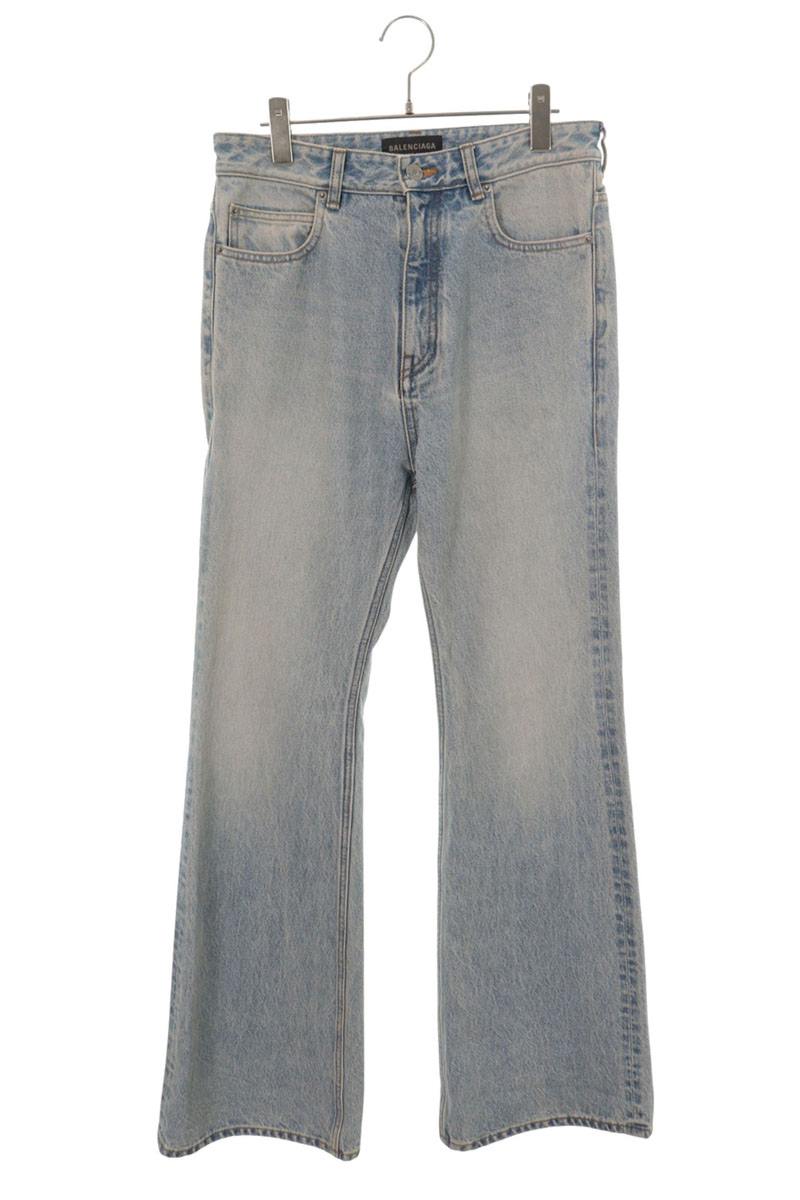 BALENCIAGA Bootcut Washed Denim Boots Size 25