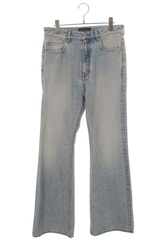 BALENCIAGA Bootcut Washed Denim Boots Size 25