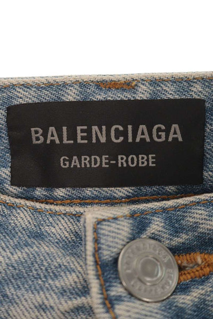 BALENCIAGA Bootcut Washed Denim Boots Size 25