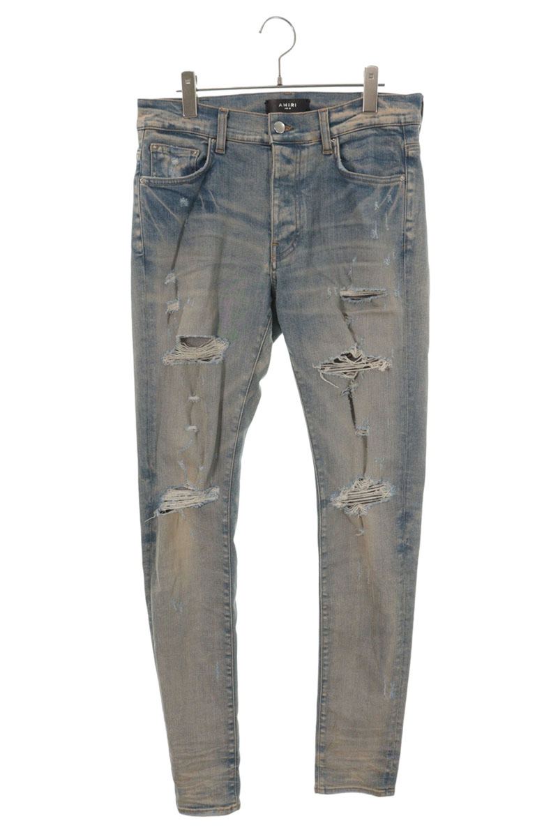 AMIRI Distressed Skinny Denim Jeans Indigo Size 31