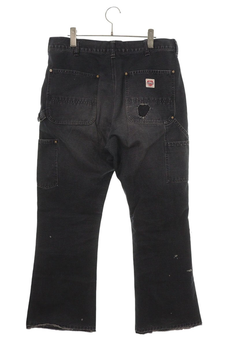 SAINT MICHAEL Paint Distressed Double Jeans Black Size M