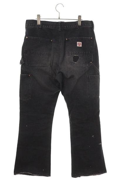 SAINT MICHAEL Paint Distressed Double Jeans Black Size M