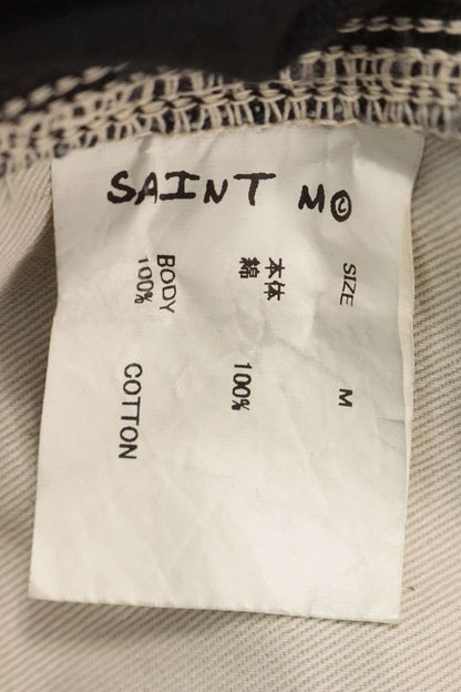 SAINT MICHAEL Paint Distressed Double Jeans Black Size M