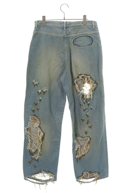 LITTLE BEDROOM 25AW Moss Warp Hole Jeans Multi Size 32