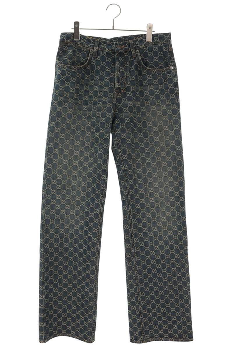 GUCCI GG Cotton Jacquard Denim Jeans Size 32