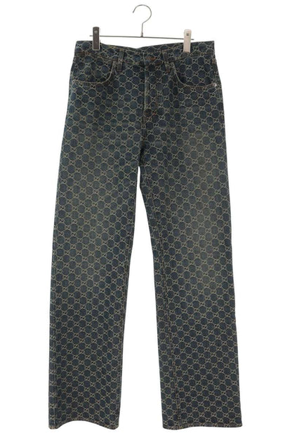 GUCCI GG Cotton Jacquard Denim Jeans Size 32