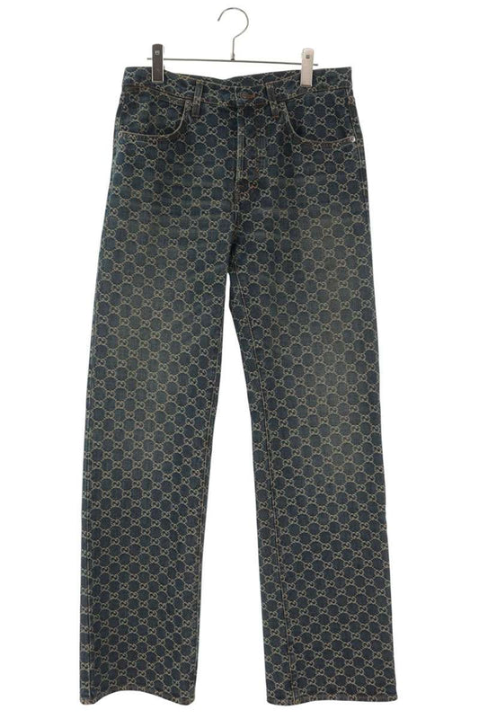 GUCCI GG Cotton Jacquard Denim Jeans Size 32