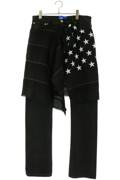 Marking Distance Paneled Black Denim Jeans Size L