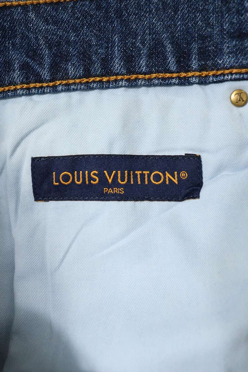 LOUISVUITTON 26AW Raindrop Embellished Jeans Size 36