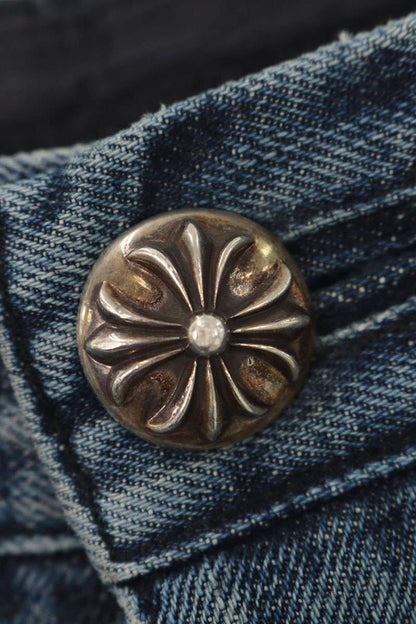 Chrome Hearts JEAN SL FLEURKNEE Cross Patch Denim Size 32