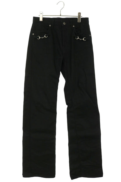 GUCCI 25AW Horsebit Black Denim Jeans Size 30