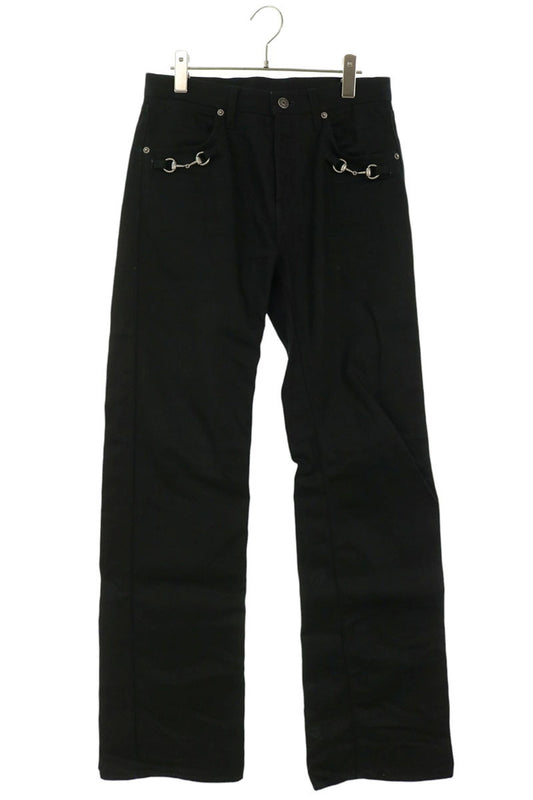 GUCCI 25AW Horsebit Black Denim Jeans Size 30
