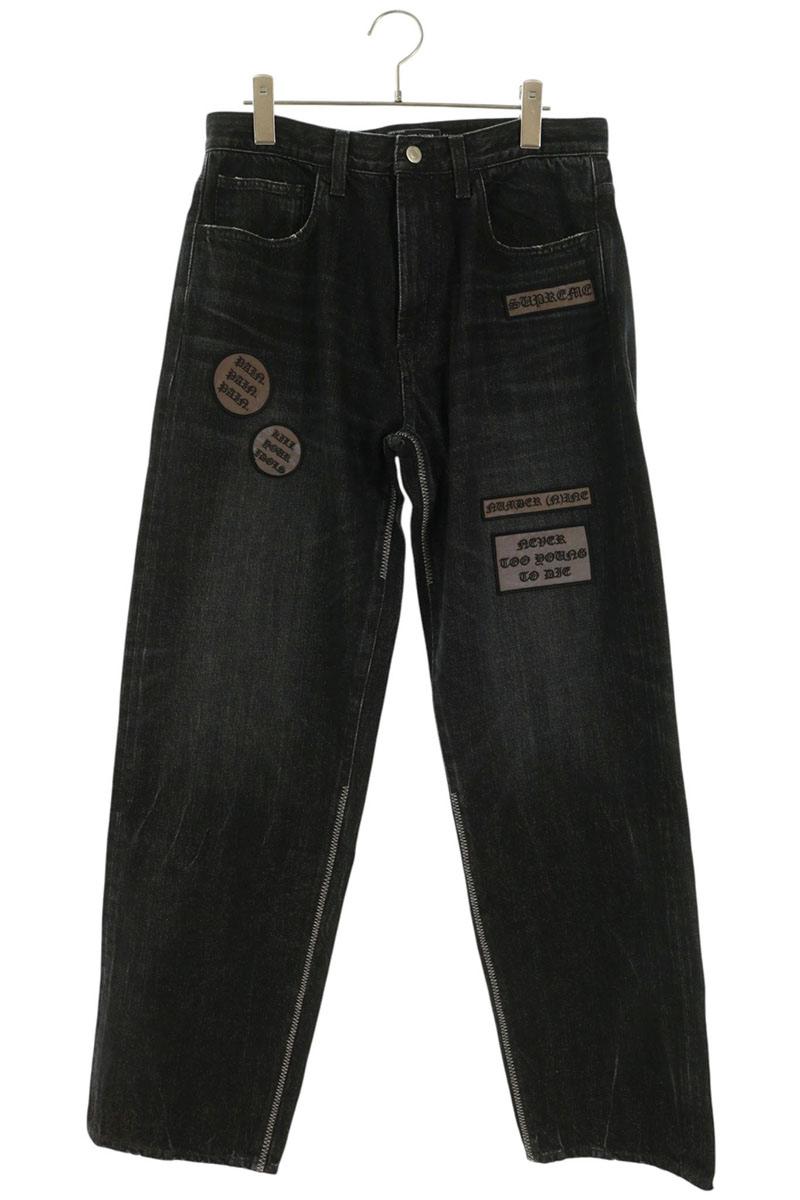 SUPREME x N(N)ine 25AW Patch Loose Fit Jeans Size 30