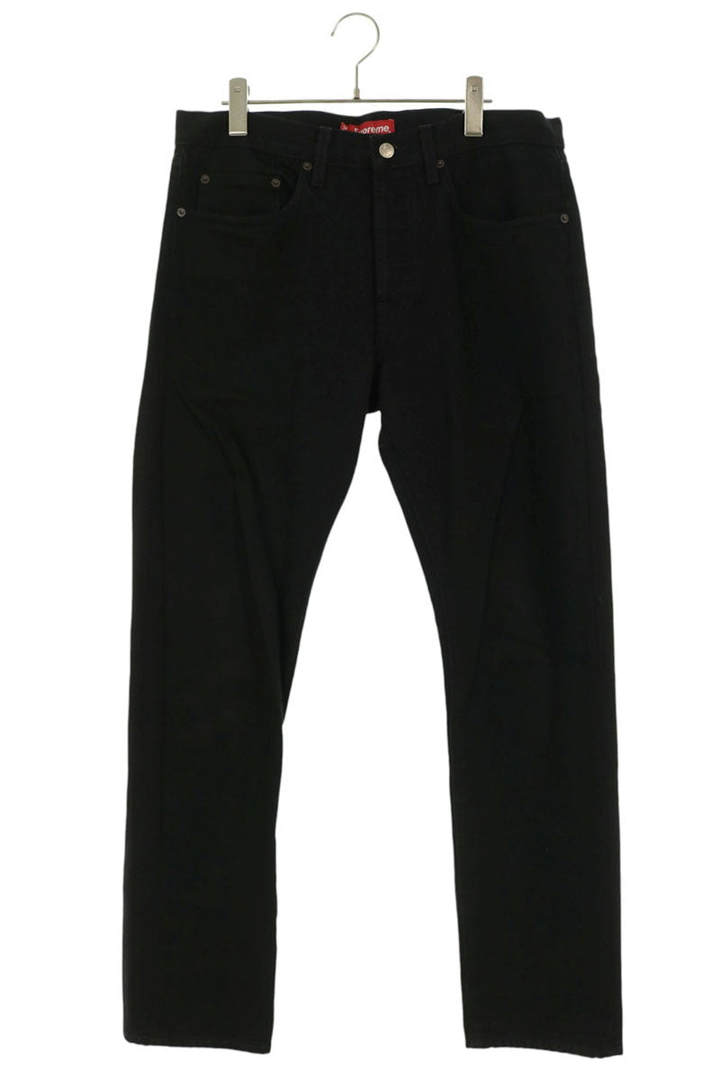 SUPREME SLIM Straight Black Cotton Denim Jeans Size 32