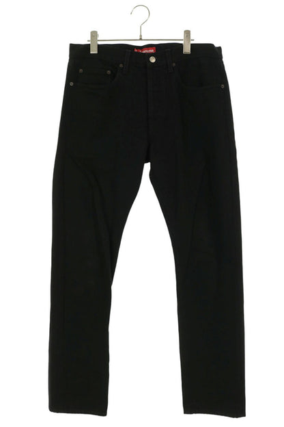 SUPREME SLIM Straight Black Cotton Denim Jeans Size 32