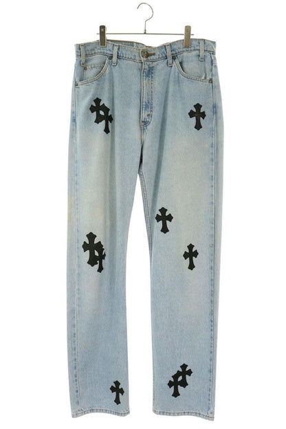 Chrome Hearts x LEVI'S Washed Cross Patch 505 Jeans Size 34
