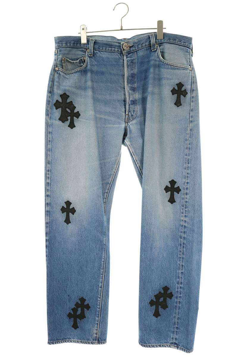 Chrome Hearts Levi's 501 Cross Patch Denim Multi Size 36